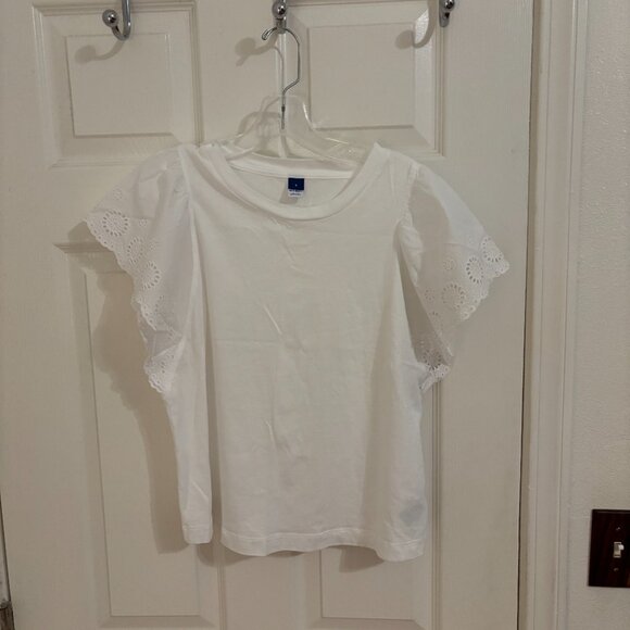 Old Navy Eyelet Flutter Sleeve Tank - S - Picture 1 of 6